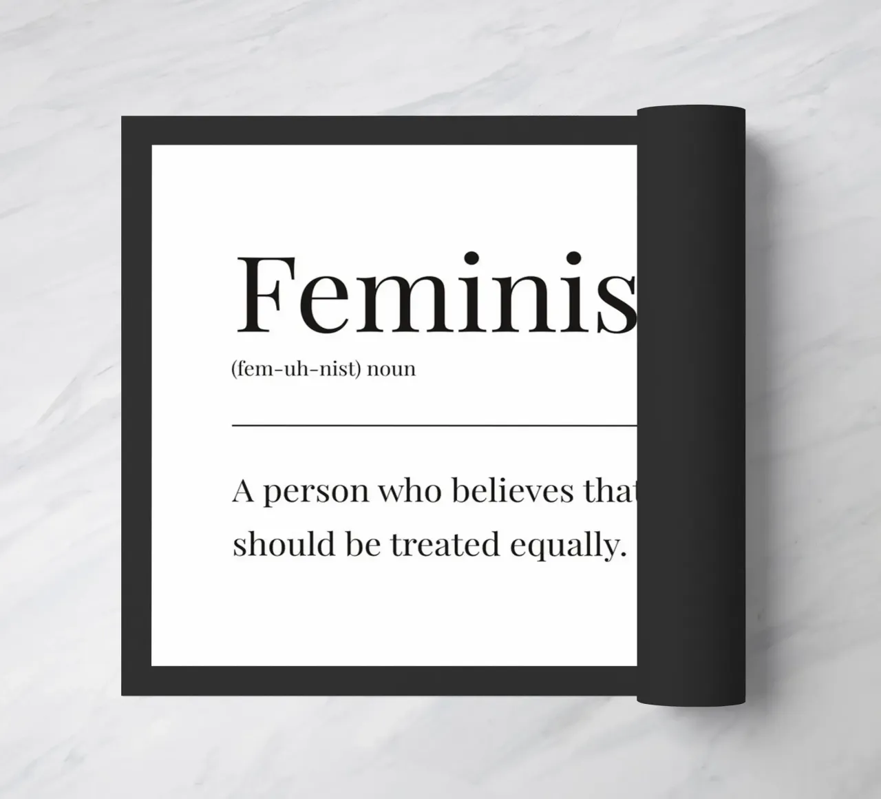 Feminist definition doormat by Paigaam Studio