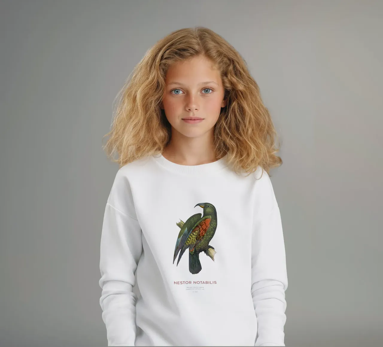 Kea o Nestor notabilis felpa bambino da Vintagrafica