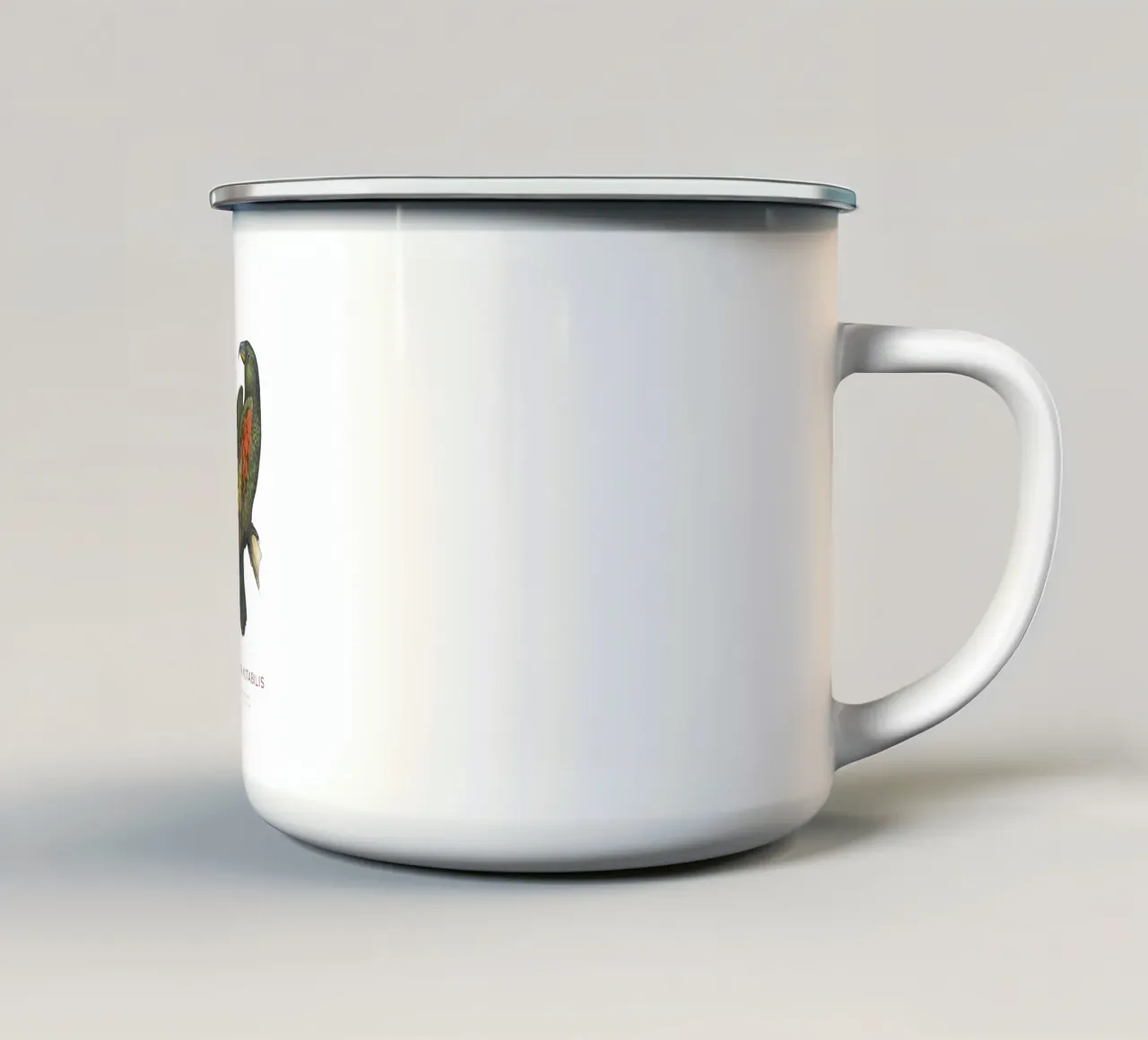 Kea o Nestor notabilis tazza in smalto da Vintagrafica