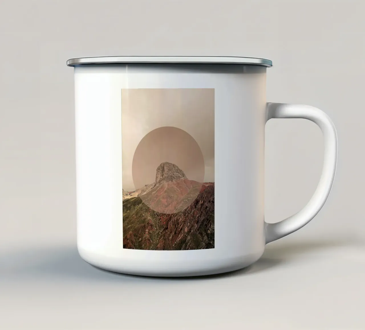 Mania Landscapes Circular 2 Andes (Peru) tazza in smalto da Mania Print Collection