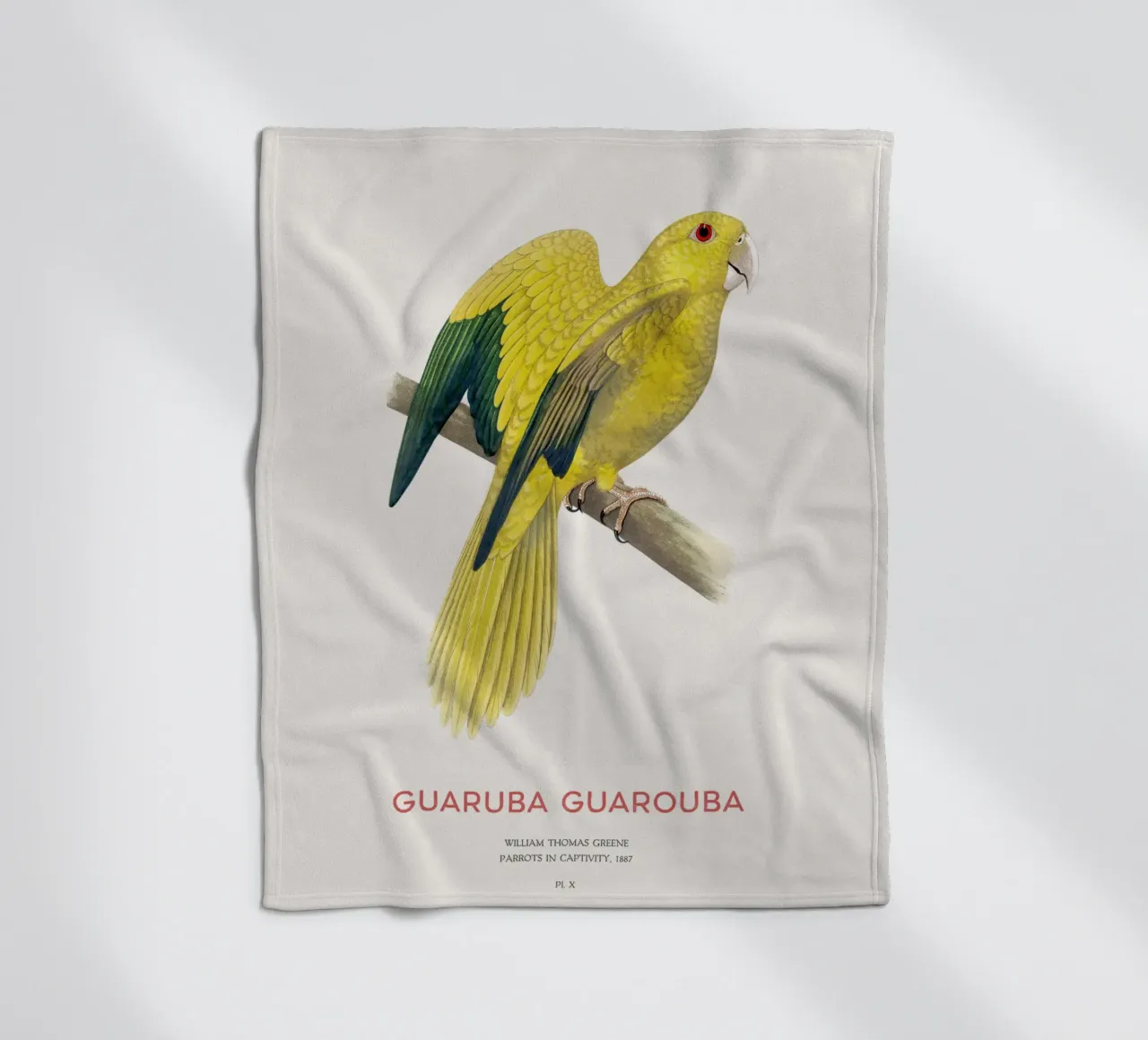 Goldsittich oder Guaruba guarouba Fleecedecke von Vintagrafica