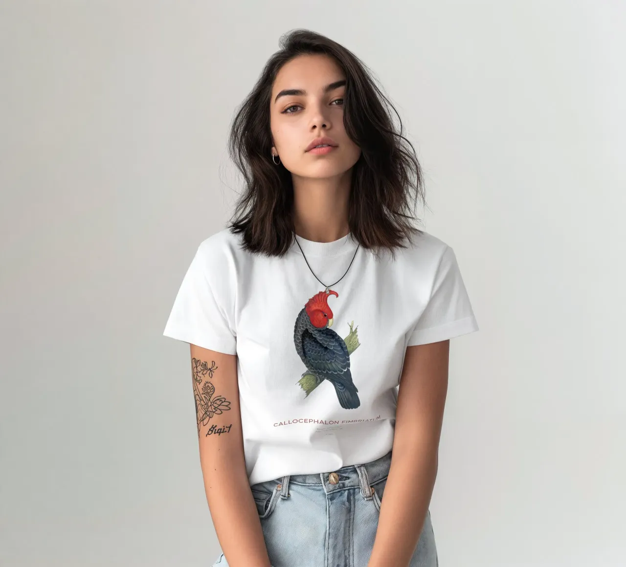 Gang-Kakadu oder Callocephalon fimbriatum T-Shirt von Vintagrafica