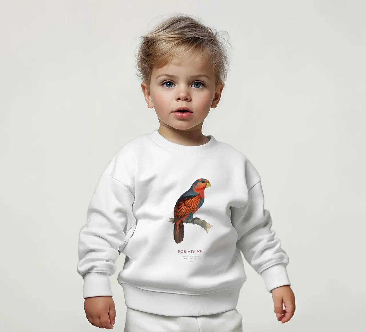 Rotblauer Lori oder Eos histrio Baby Sweatshirt von Vintagrafica