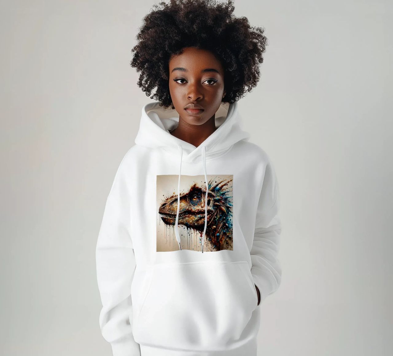 Dinosaurio poderoso sudadera con capucha de Chromatic Fusion Studio