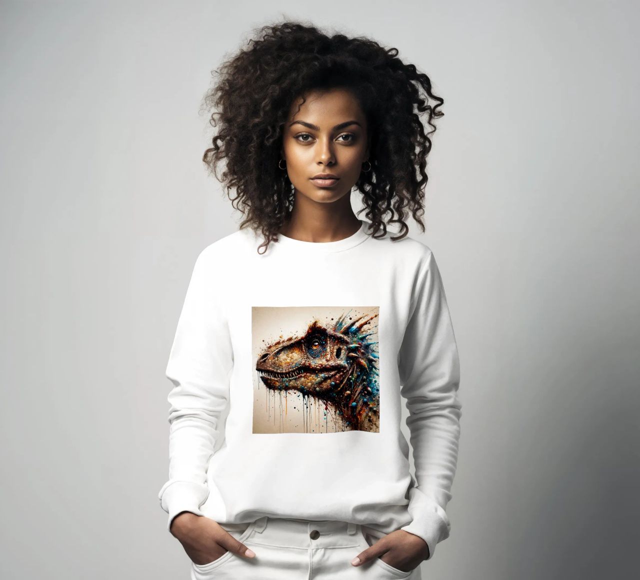 Dinosaurio poderoso sudadera de Chromatic Fusion Studio