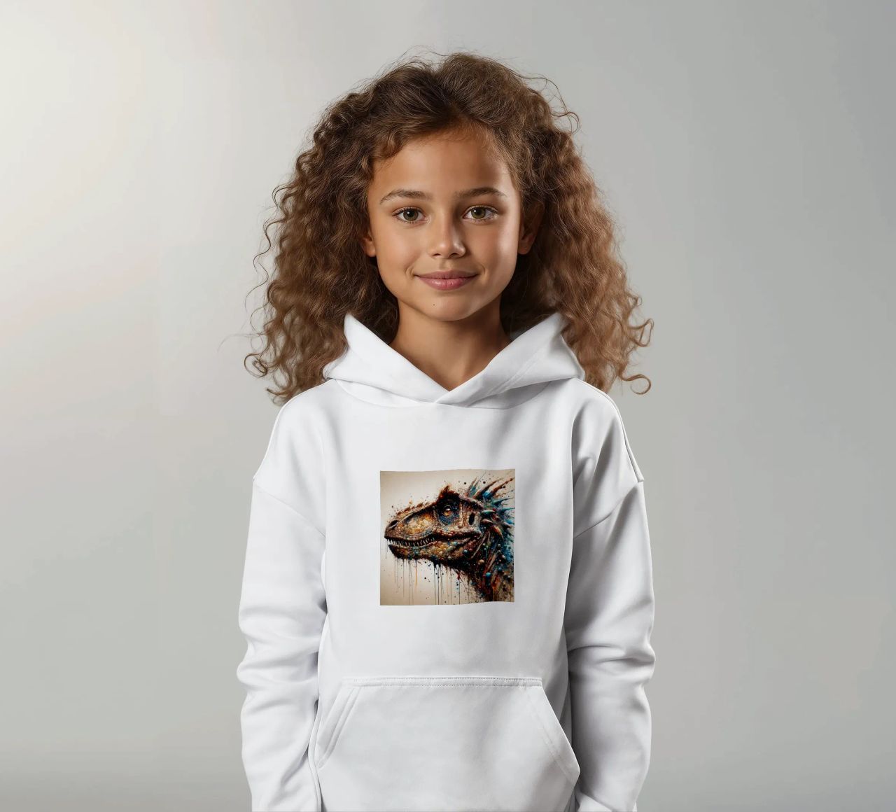 Dinosaurio poderoso sudadera con capucha para niño de Chromatic Fusion Studio