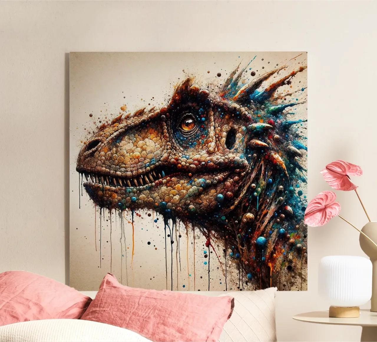 Powerful Dinosaur acrylic glass by Chromatic Fusion Studio