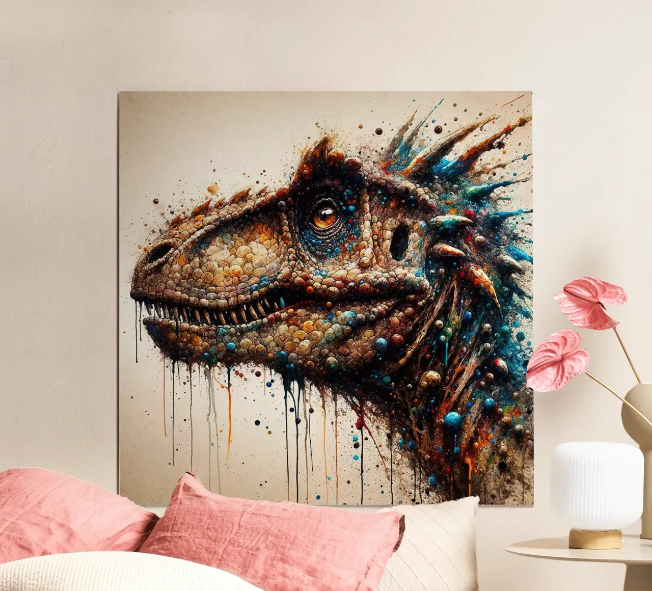 Dinosauro potente carta hahnemühle da Chromatic Fusion Studio