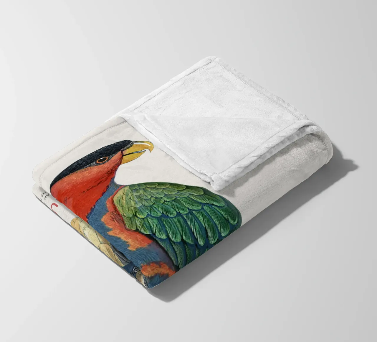 Schwarzkappenlori oder Loriuslori Fleecedecke von Vintagrafica