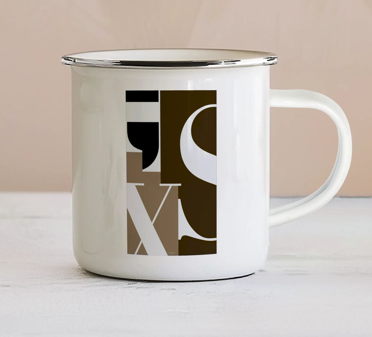 Letters in Love tazza in smalto da Nordic Creators