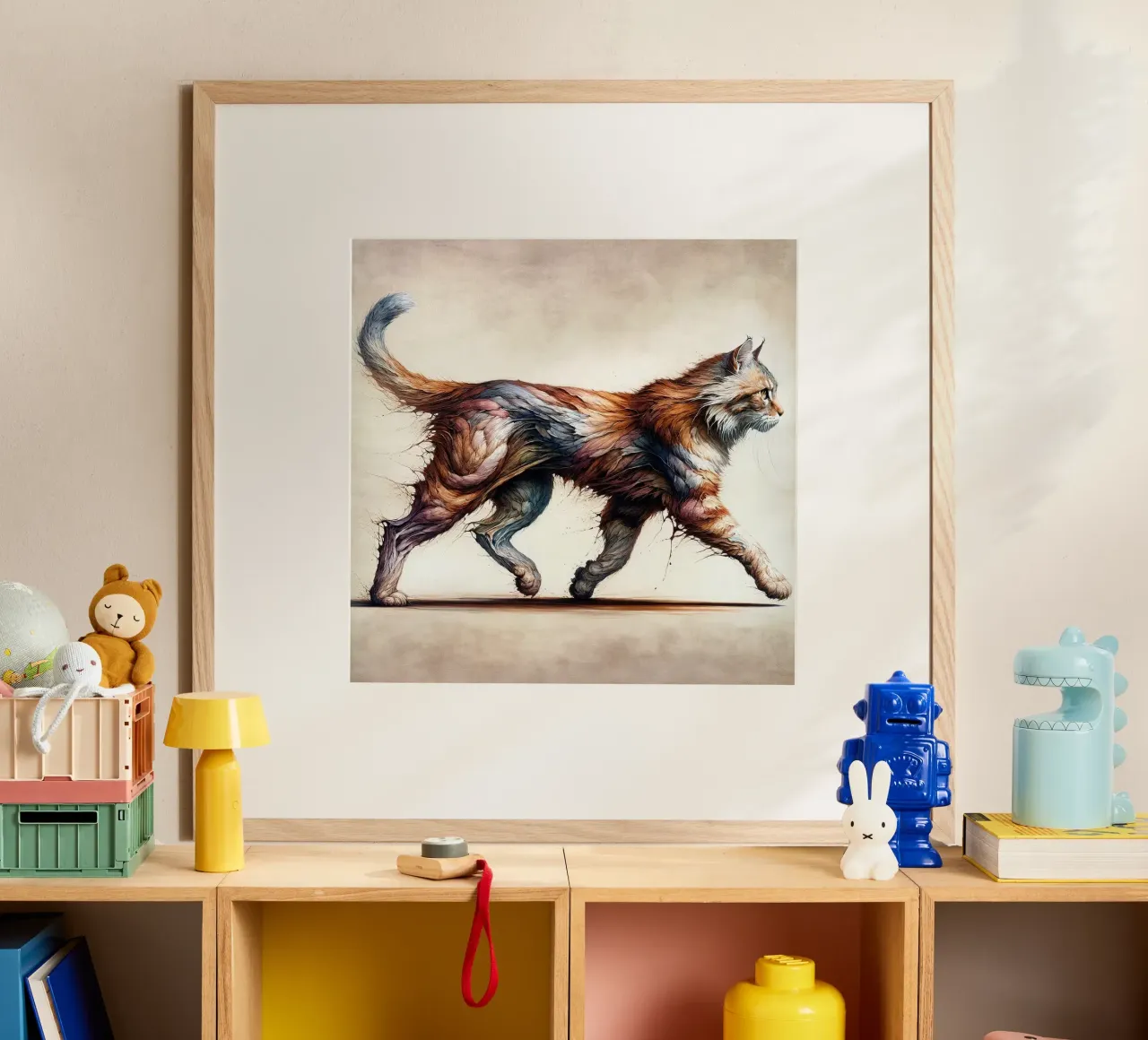 Gato poderoso poster de Chromatic Fusion Studio