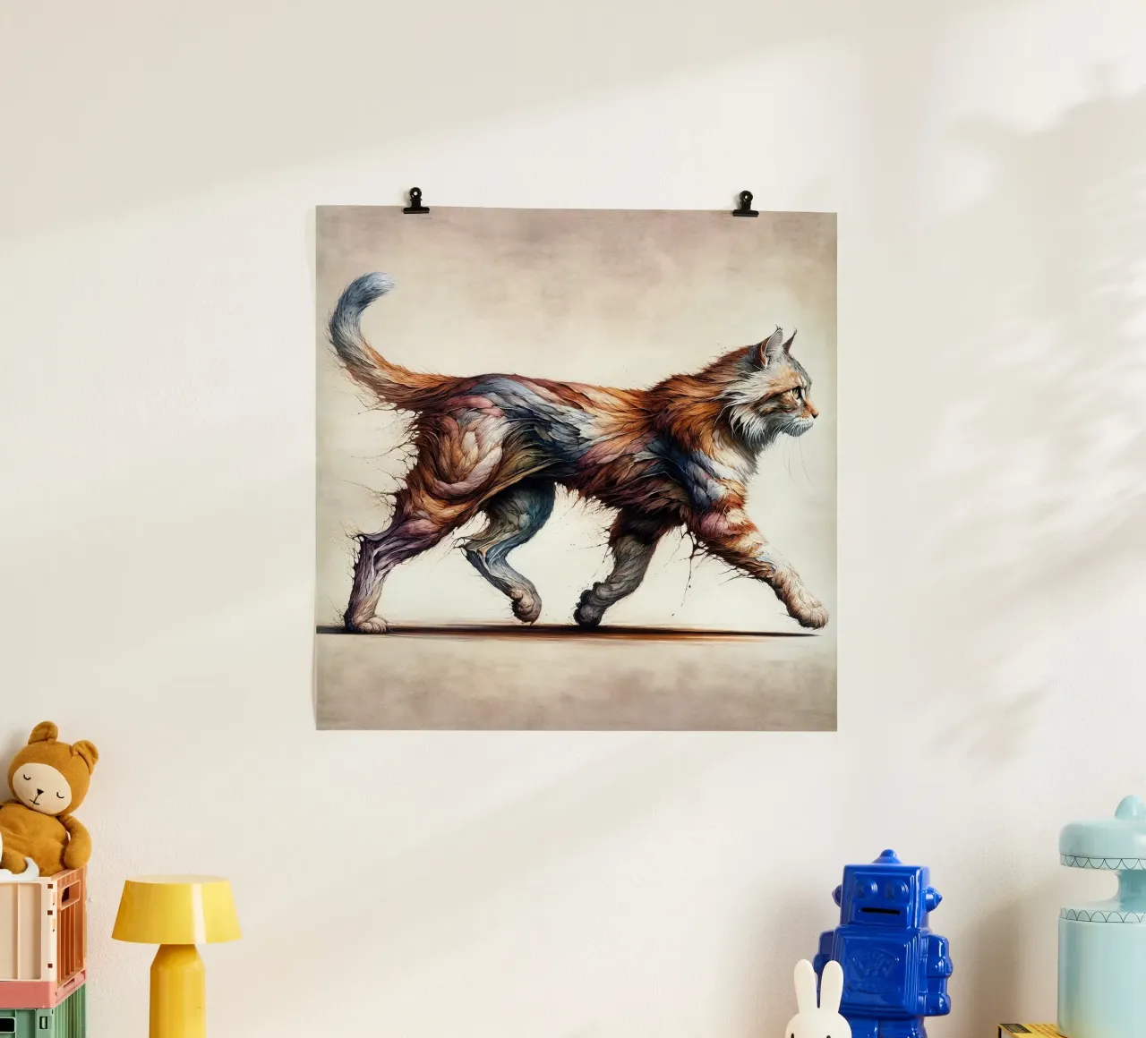 Gato poderoso poster de Chromatic Fusion Studio