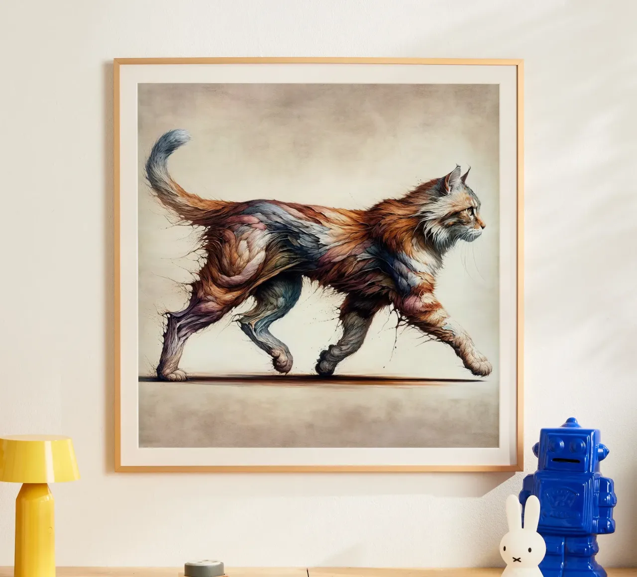 Gato poderoso poster de Chromatic Fusion Studio