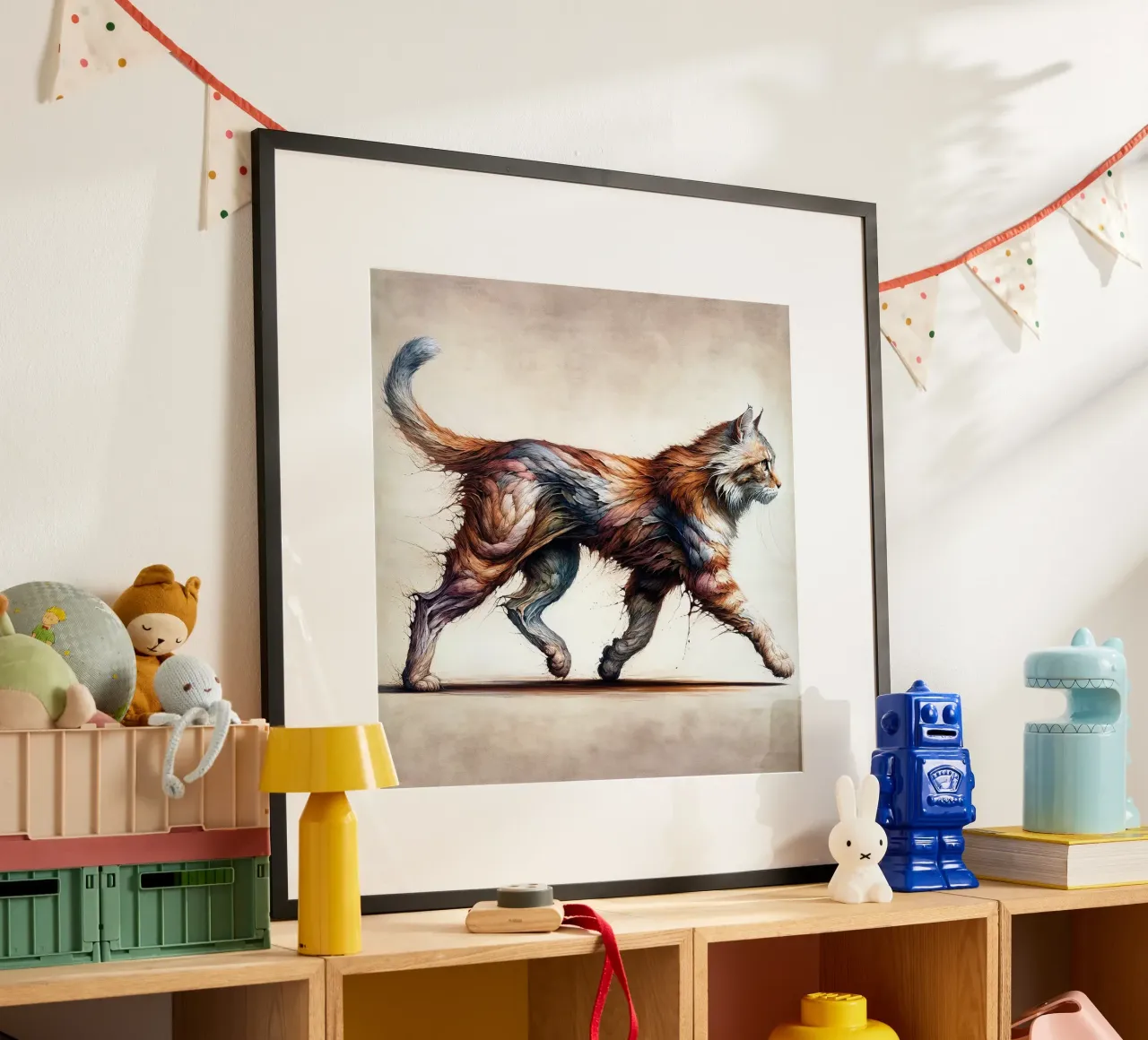 Gato poderoso poster de Chromatic Fusion Studio