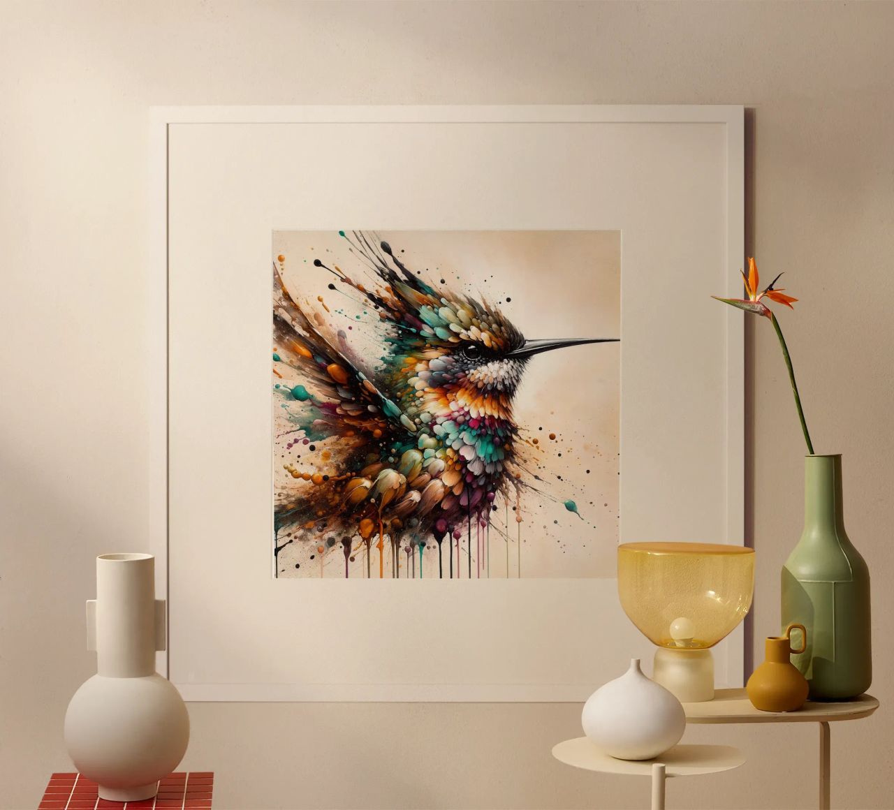 Potente colibrí poster de Chromatic Fusion Studio