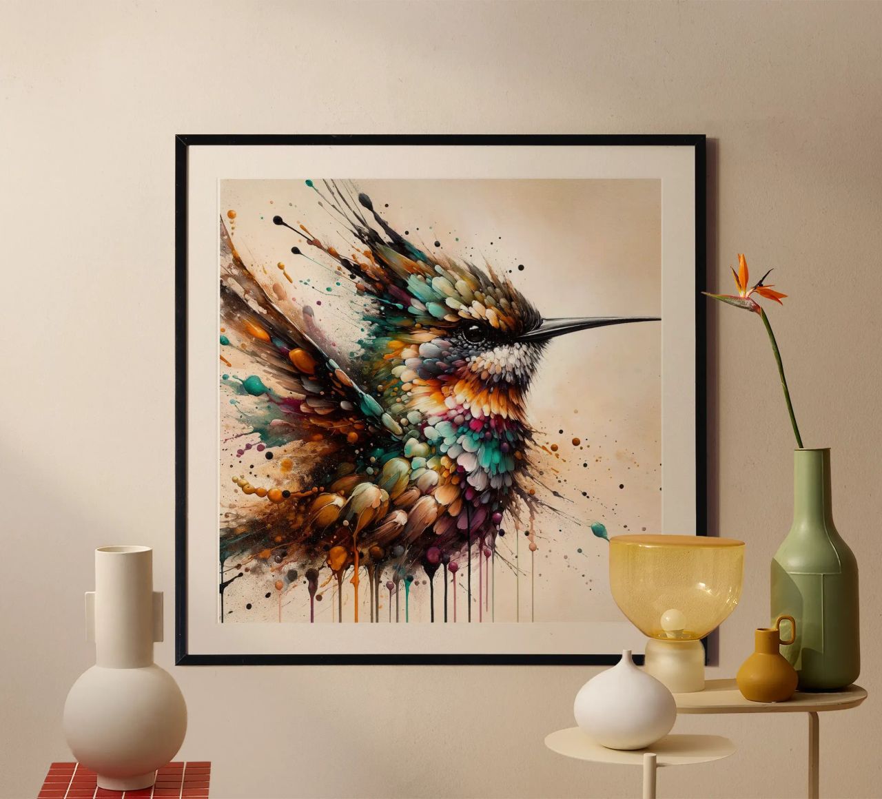 Potente colibrí poster de Chromatic Fusion Studio