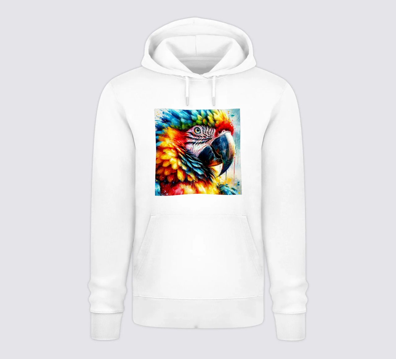 Pappagallo colorato felpa con cappuccio da Chromatic Fusion Studio