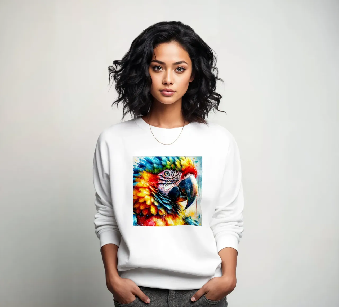 Perroquet Color Burst sweat de Chromatic Fusion Studio
