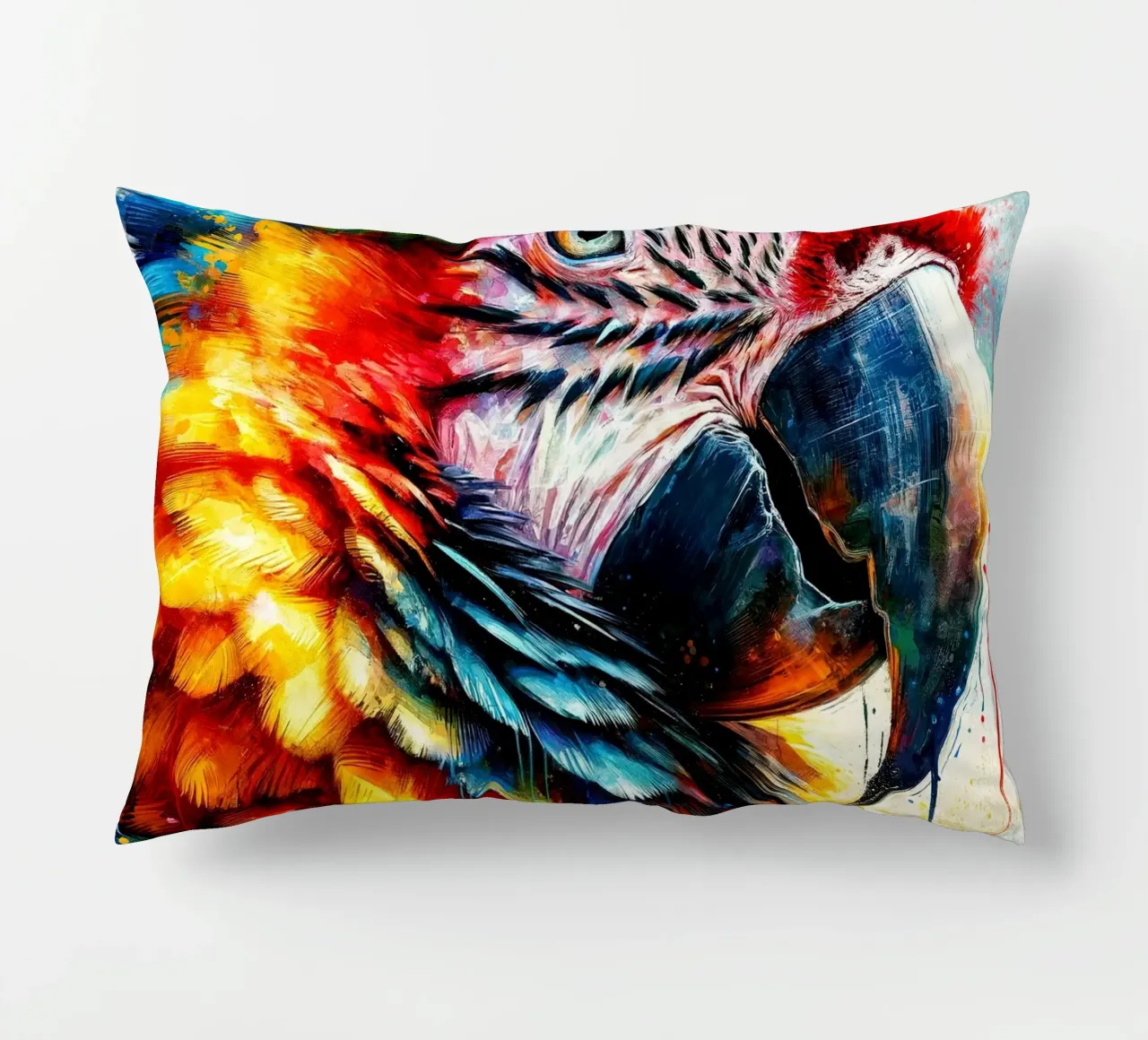 Pappagallo colorato cuscino da Chromatic Fusion Studio