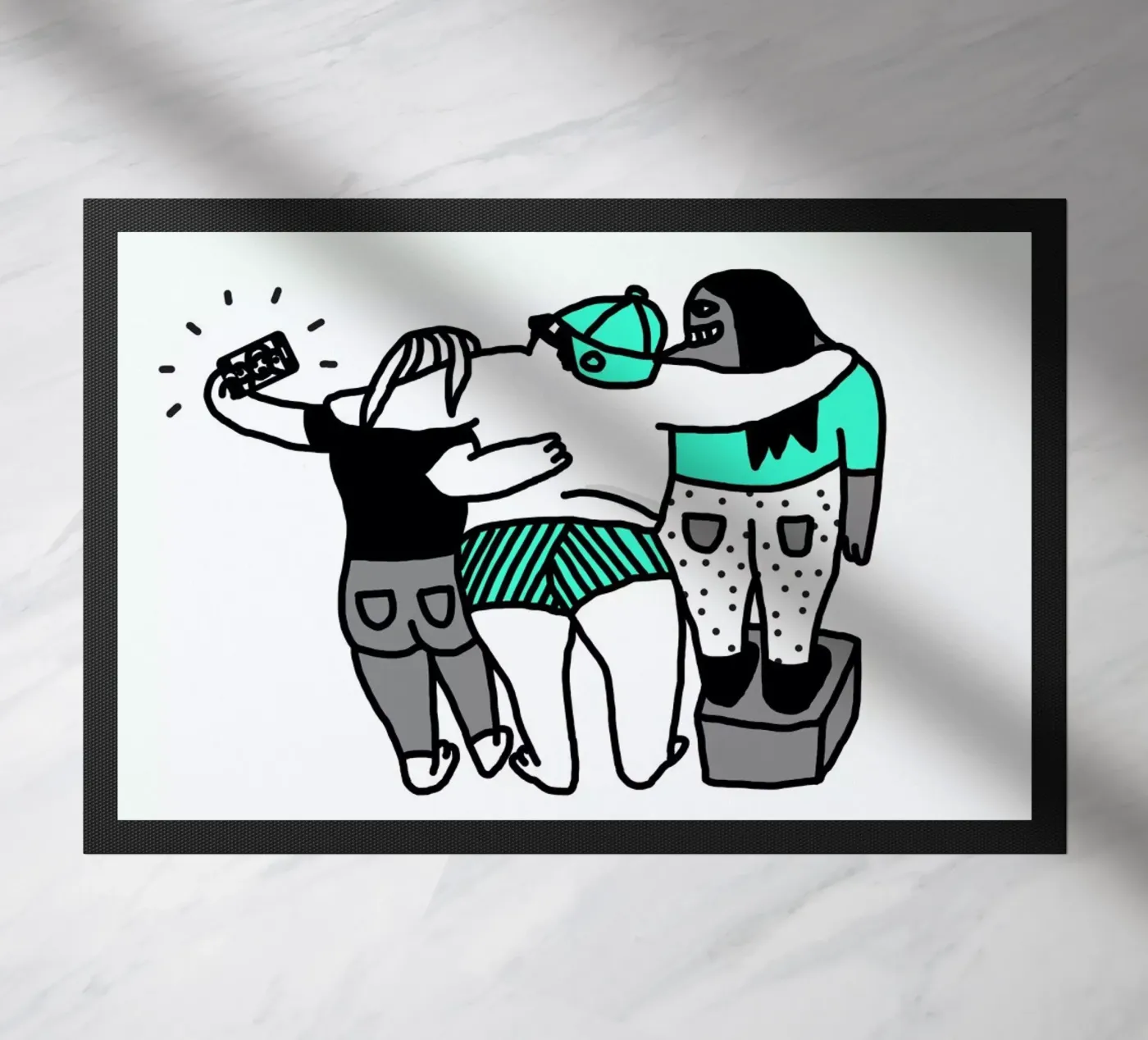 Selfie doormat by Herzette