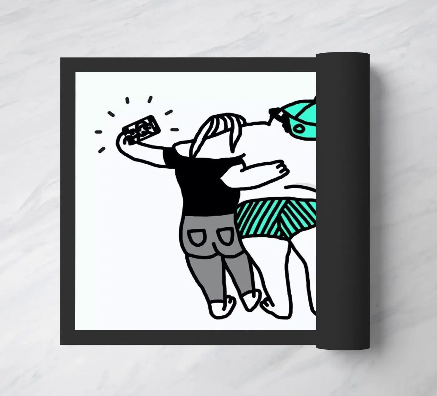Selfie doormat by Herzette