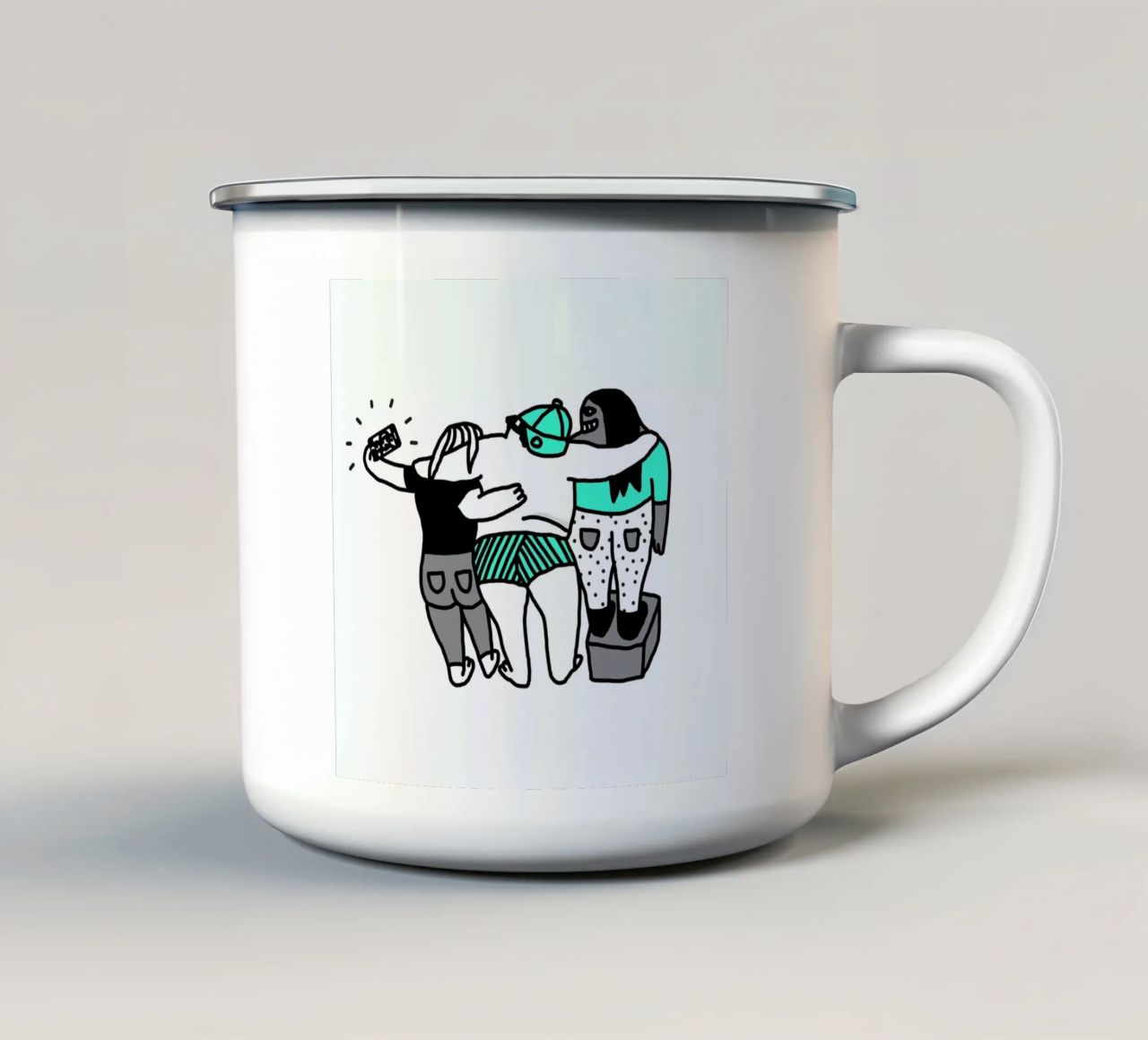 Selfie tazza in smalto da Herzette