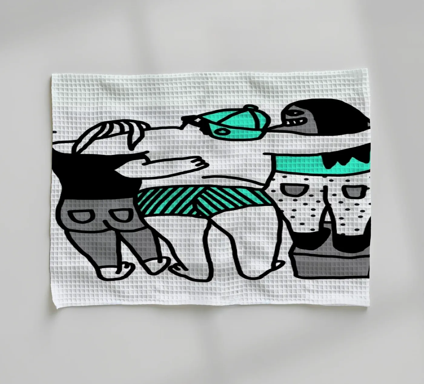 Selfie tea towel by Herzette