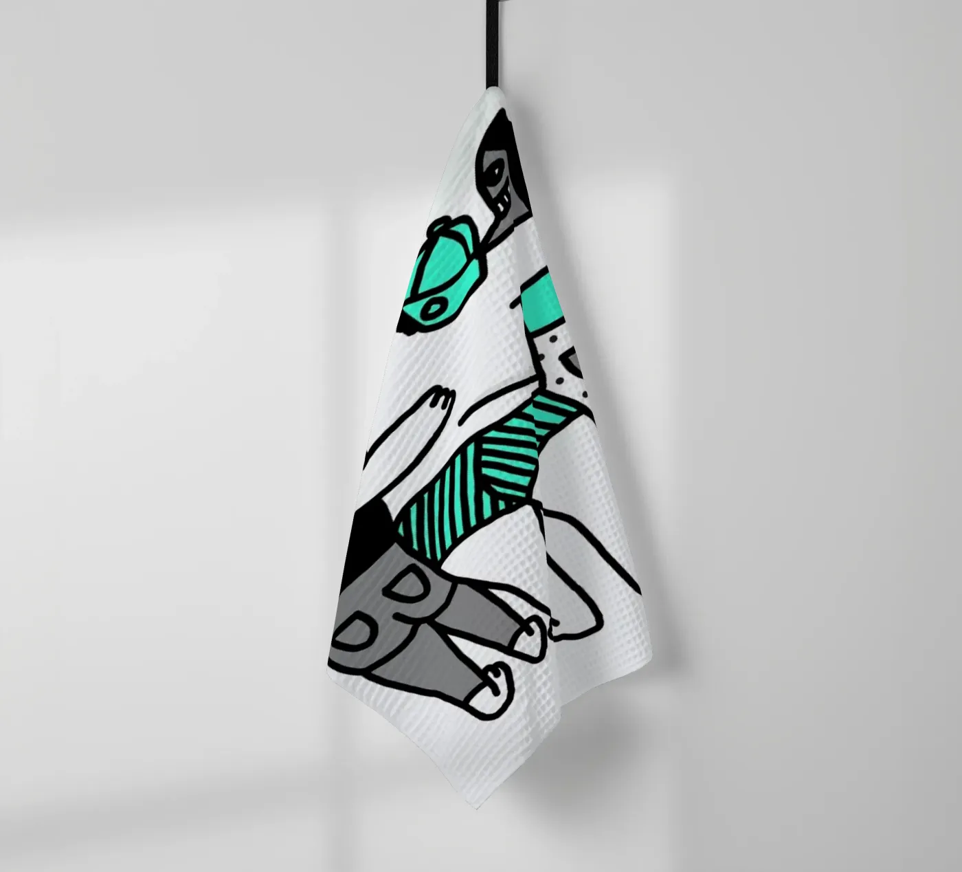 Selfie tea towel by Herzette