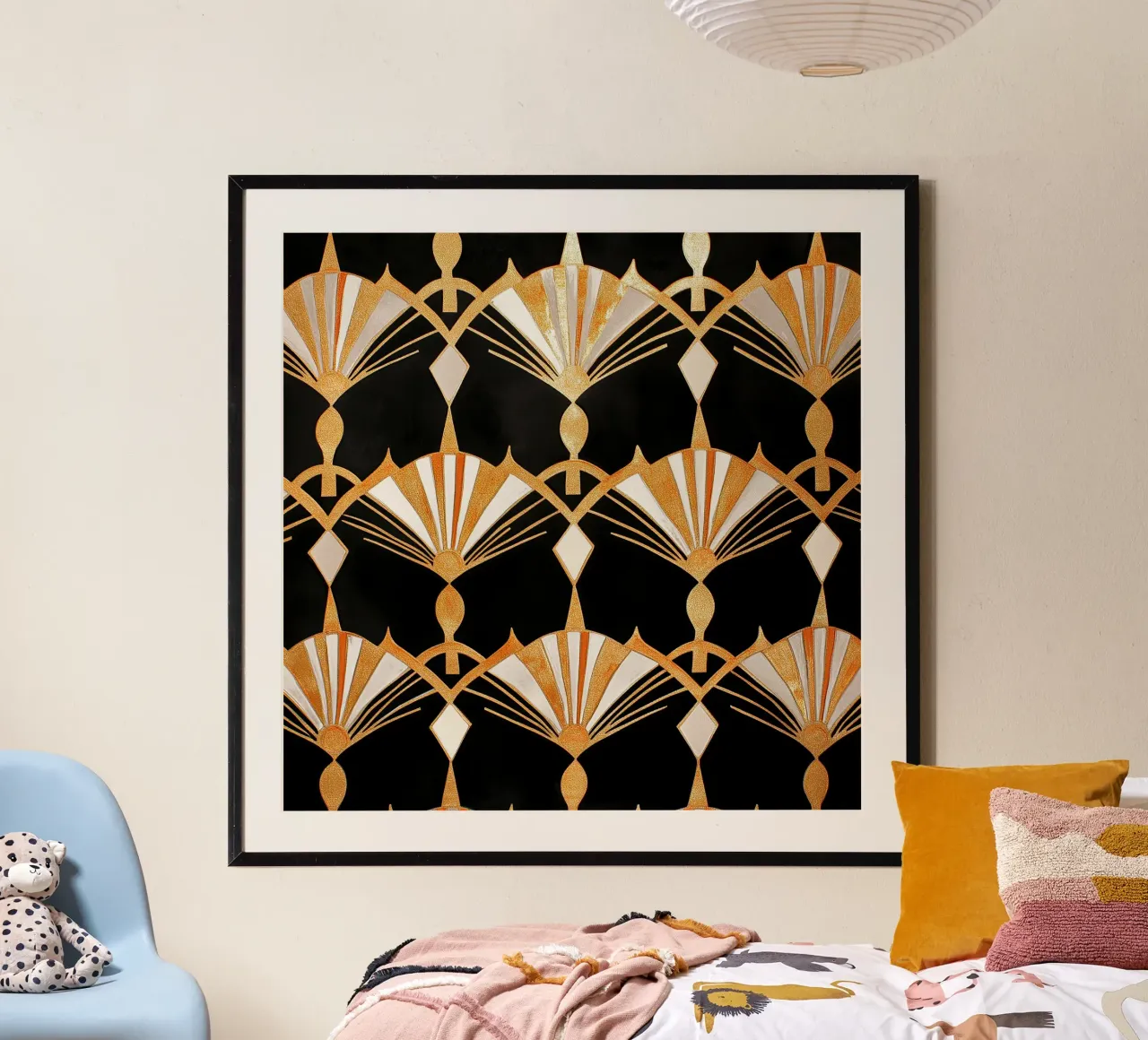 Art déco - Glamouröse Perspektiven poster con telaio in plastica da Golden Era