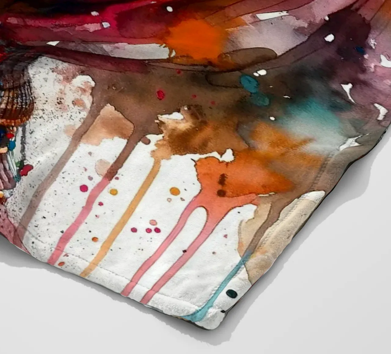 Danzatrice africana ad acquerello coperta in pile da Chromatic Fusion Studio