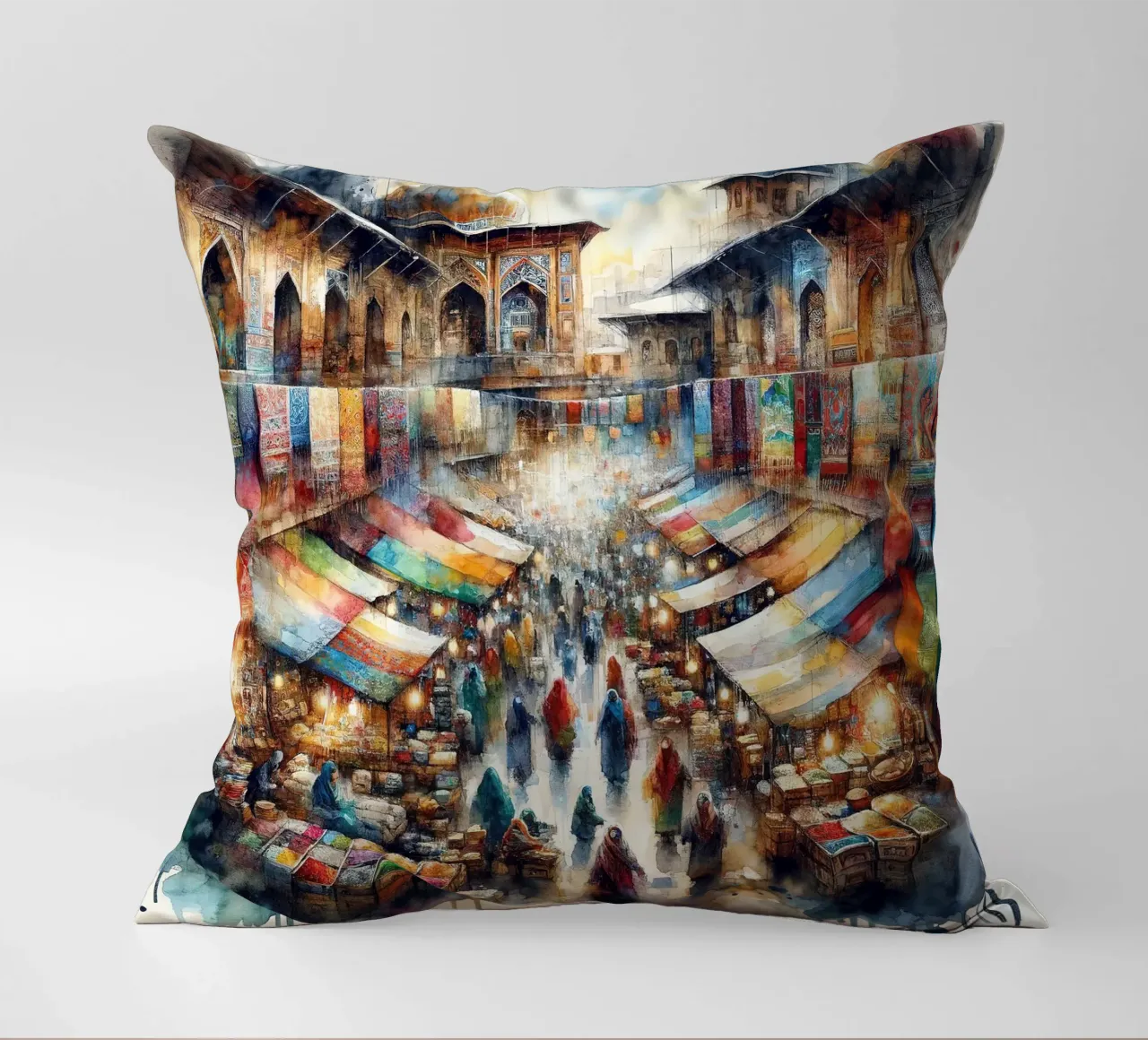 La sinfonia di colori di Bazaar cuscino da Chromatic Fusion Studio