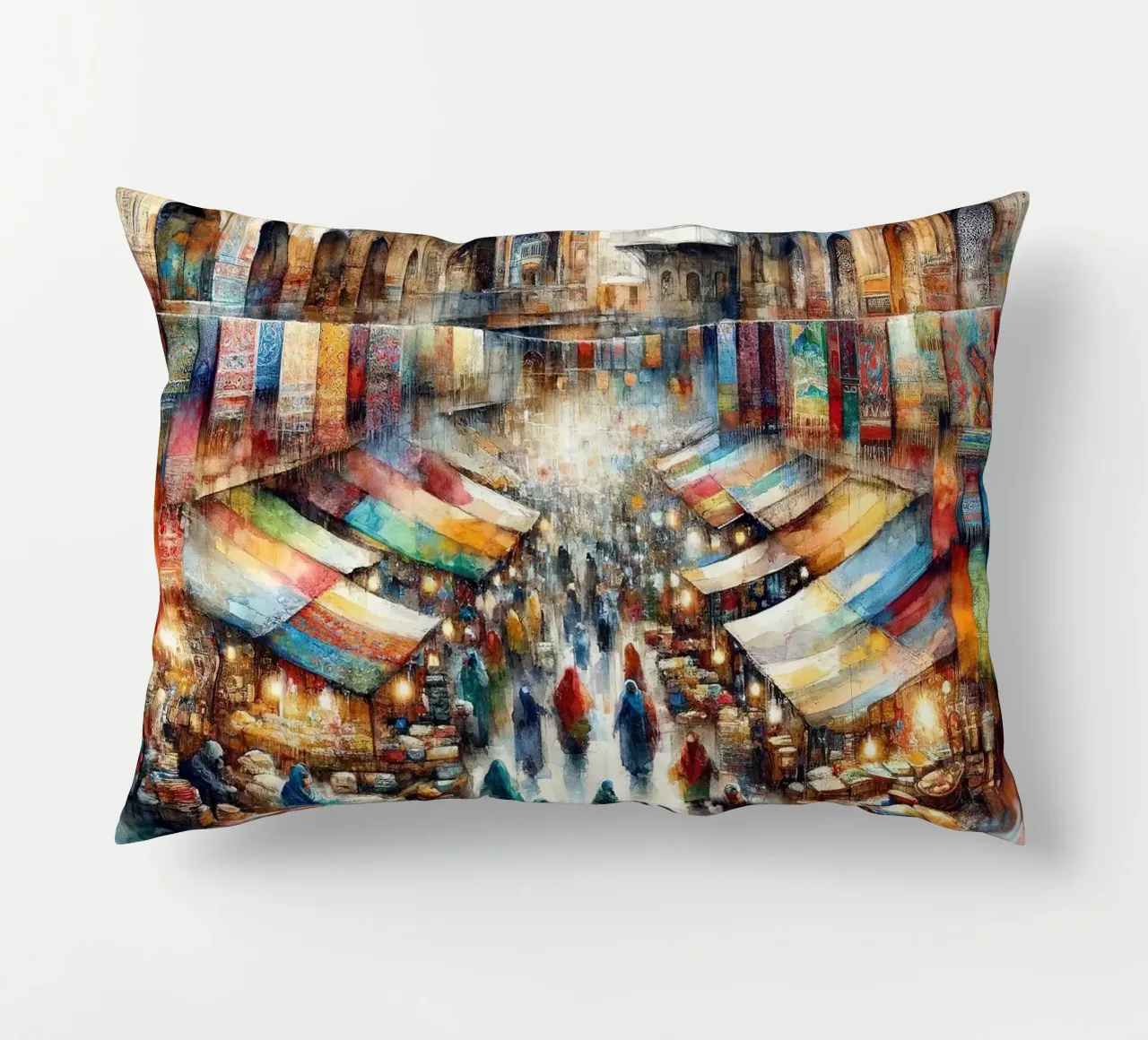 La sinfonia di colori di Bazaar cuscino da Chromatic Fusion Studio