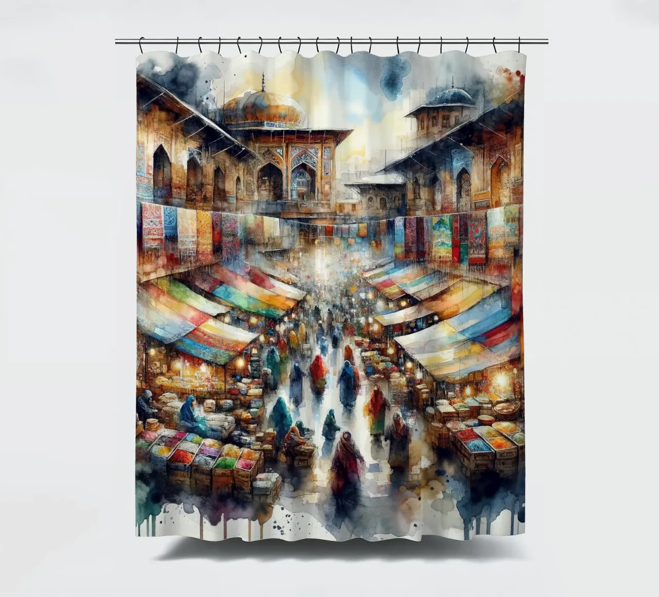 La sinfonia di colori di Bazaar tenda da doccia da Chromatic Fusion Studio