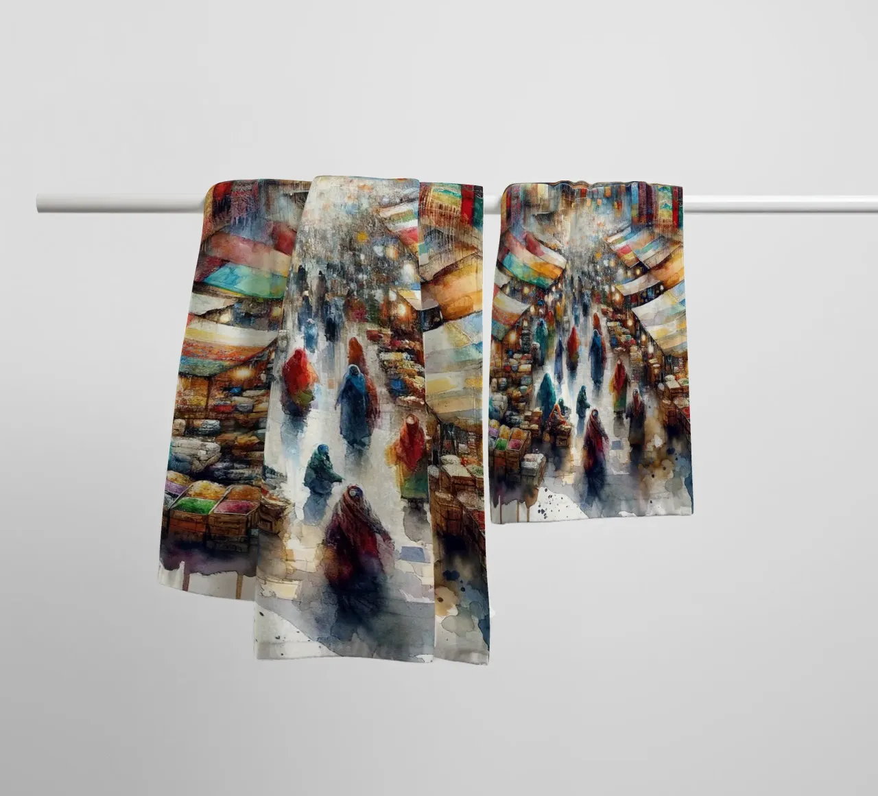 La sinfonia di colori di Bazaar asciugamano da bagno da Chromatic Fusion Studio
