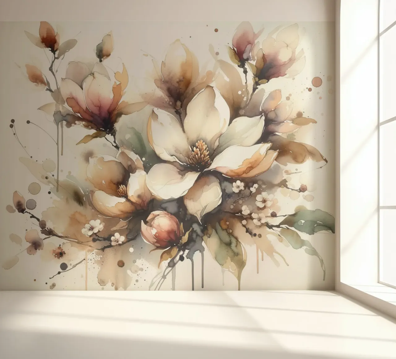 Blooming Elegantly photo wallpaper by Chromatic Fusion Studio