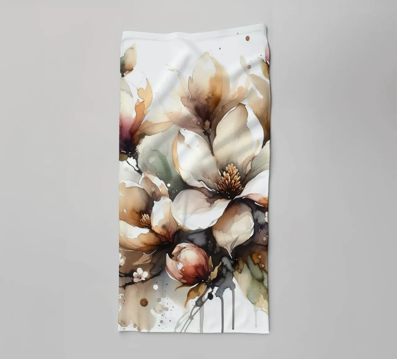 Blooming Elegantly towel by Chromatic Fusion Studio