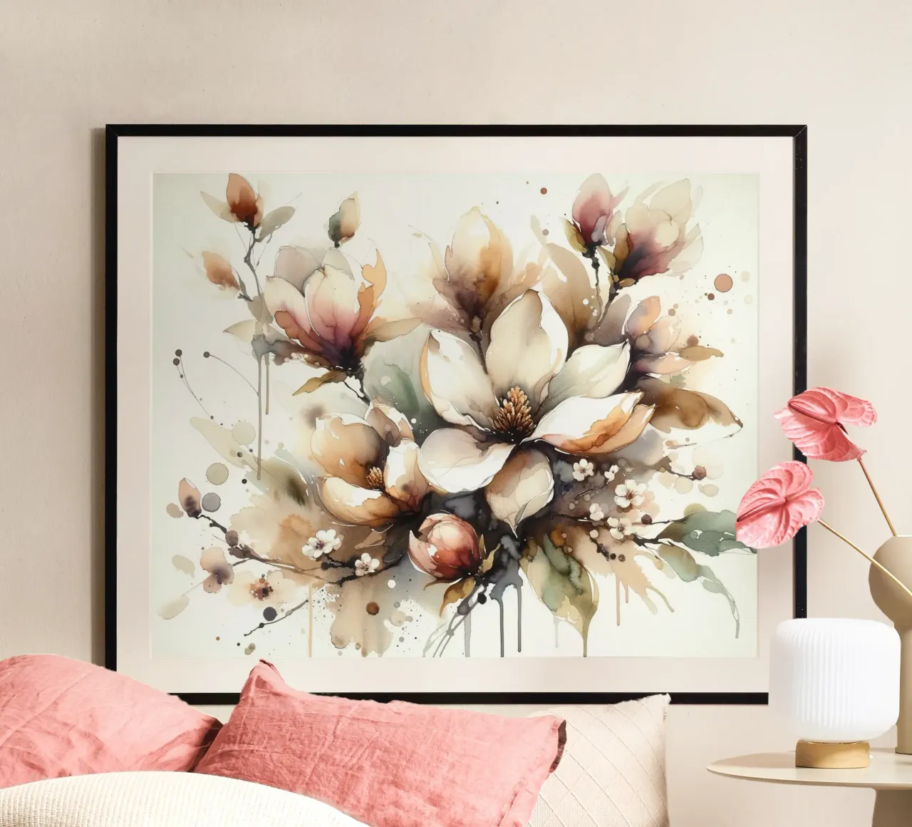 Sbocciare con eleganza poster con telaio in plastica da Chromatic Fusion Studio