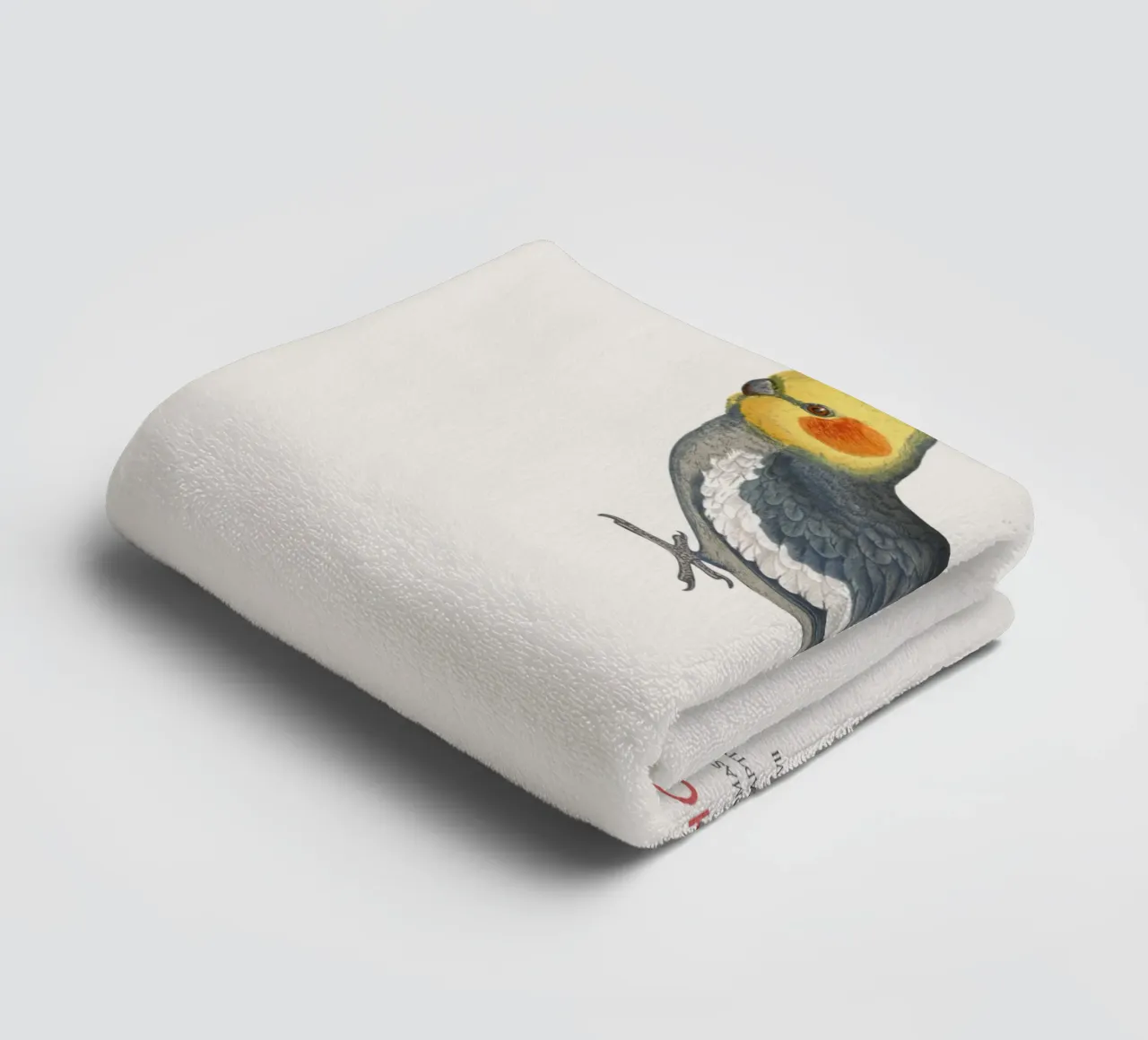 Cacatua o Nymphicus hollandicus asciugamano da bagno da Vintagrafica