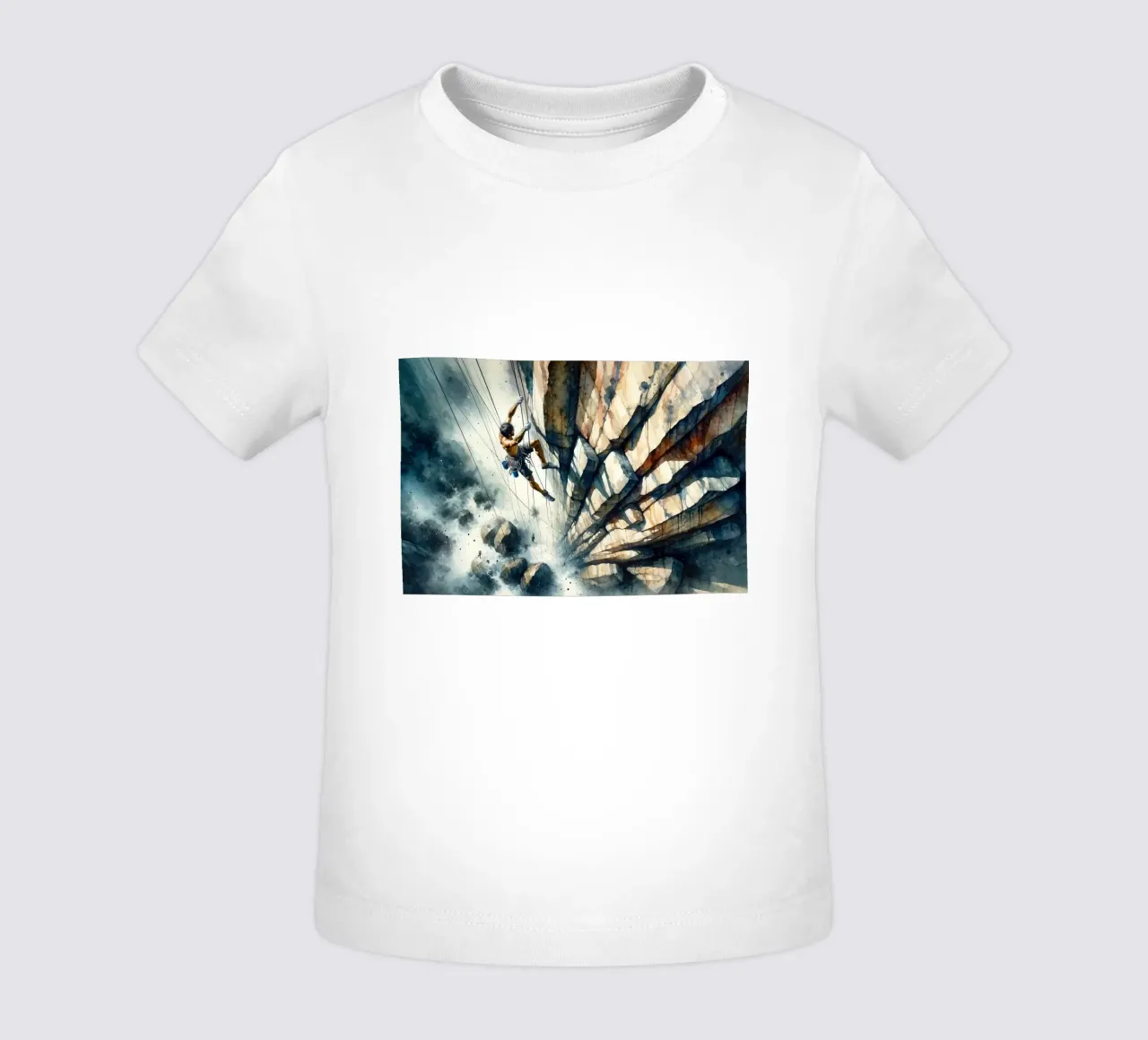 Climber Against the Void Only Courage baby t-shirt by Chromatic Fusion Studio