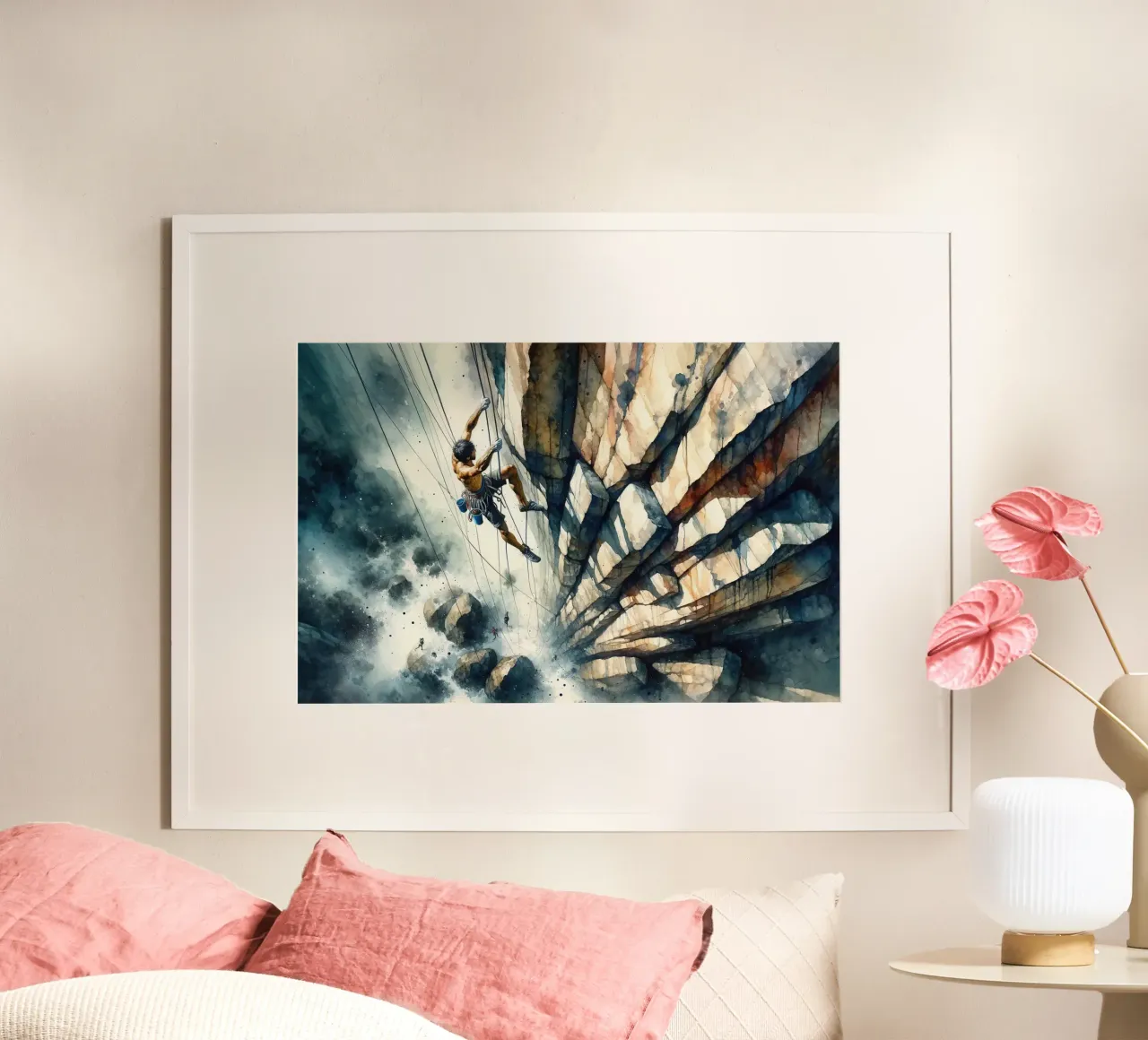 Climber Against the Void Only Courage hahnemühle by Chromatic Fusion Studio