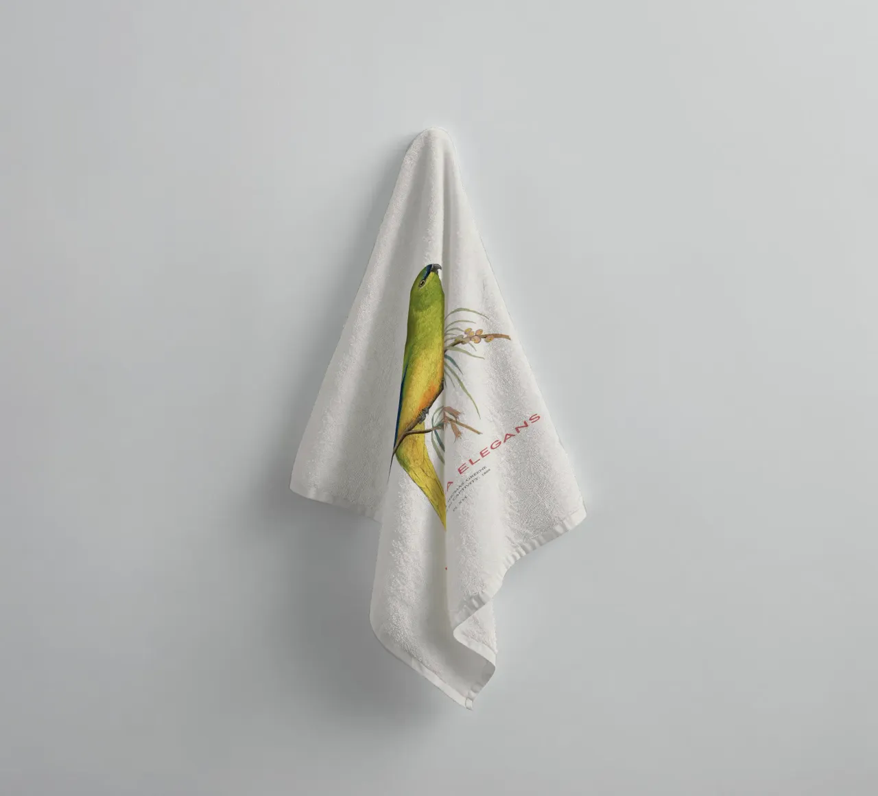 Sierpapegaai of Neophema elegans badhanddoek van Vintagrafica