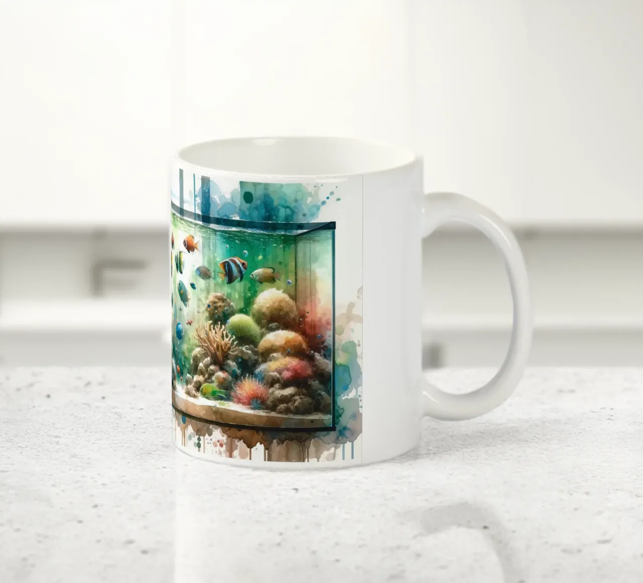 Acquario colorato tazza in ceramica da Chromatic Fusion Studio