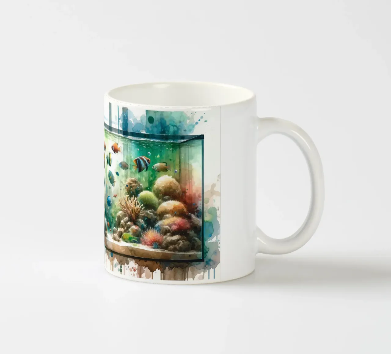 Acquario colorato tazza in ceramica da Chromatic Fusion Studio