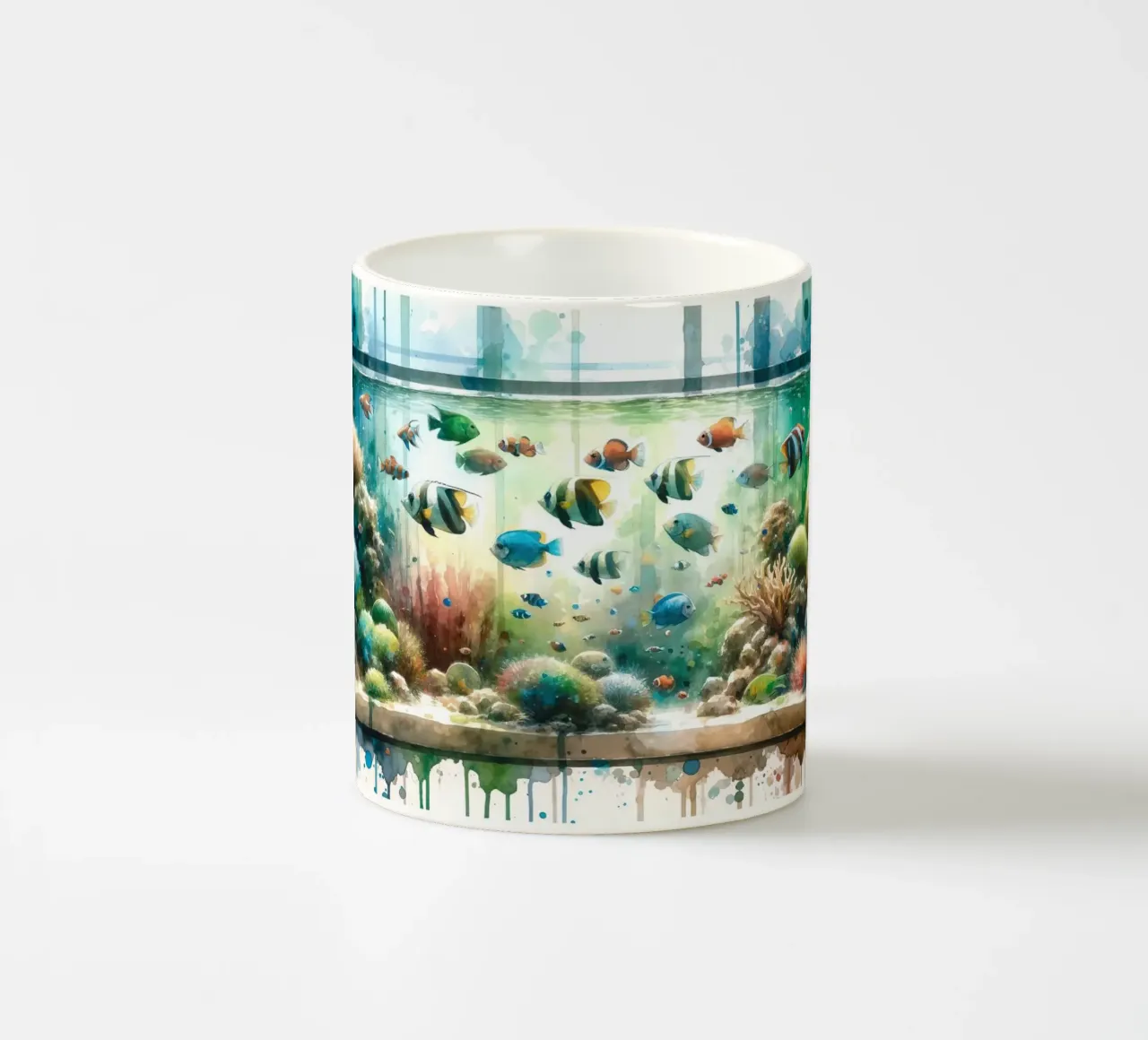 Acquario colorato tazza in ceramica da Chromatic Fusion Studio