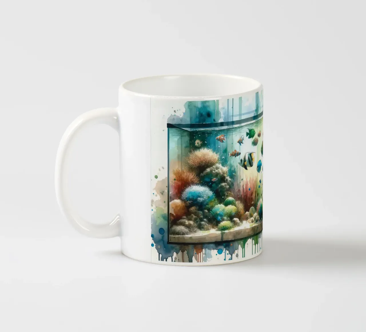 Acquario colorato tazza in ceramica da Chromatic Fusion Studio