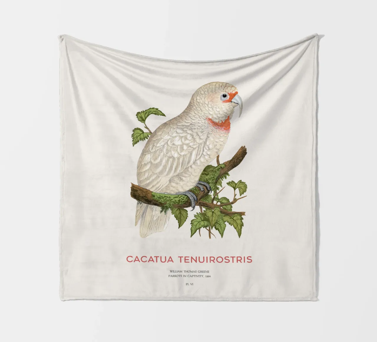 Langschnabelkakadu oder Cacatua tenuirostris Fleecedecke von Vintagrafica