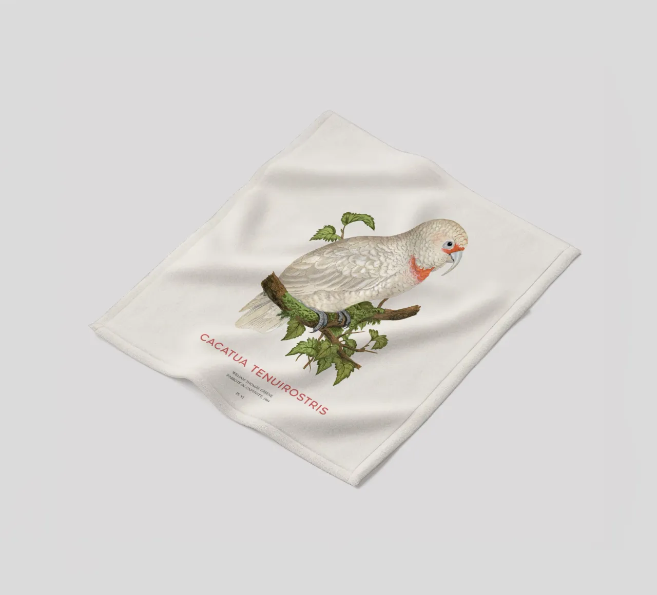 Langschnabelkakadu oder Cacatua tenuirostris Fleecedecke von Vintagrafica