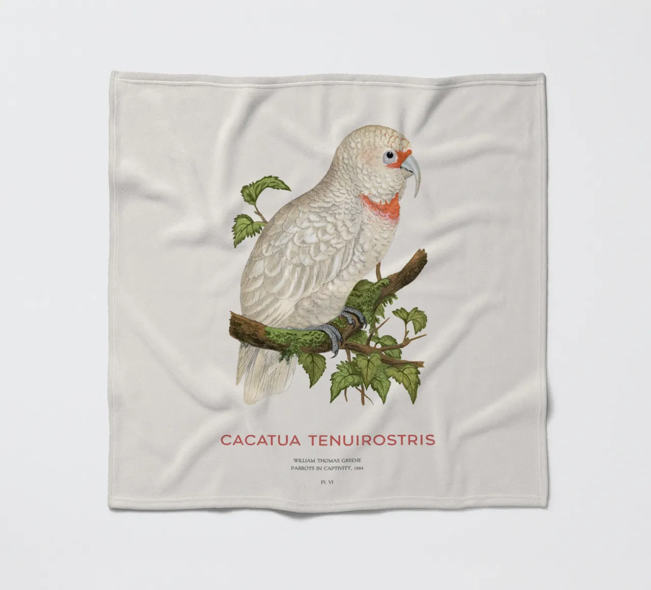 Langschnabelkakadu oder Cacatua tenuirostris Fleecedecke von Vintagrafica