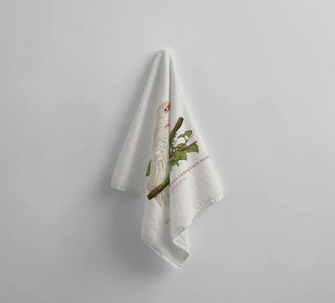 Langschnabelkakadu oder Cacatua tenuirostris Handtuch von Vintagrafica