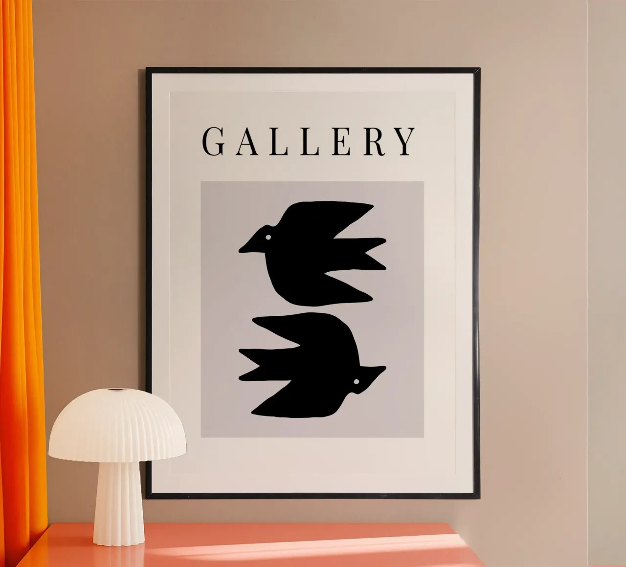 Delicate Line No 12 poster con telaio in plastica da treechild